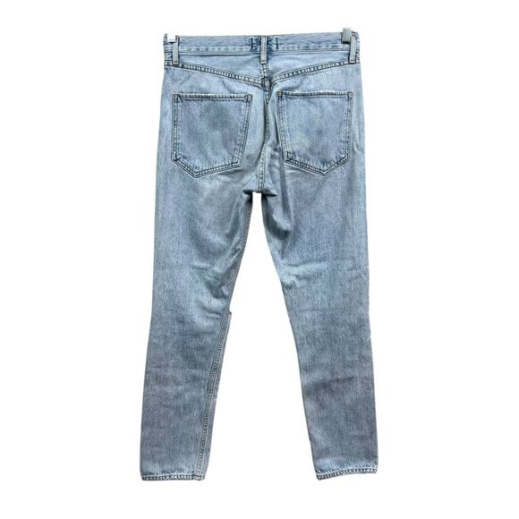 AGOLDE Womens Jeans Jamie High Rise‎ Distressed Light Wash Blue Button Fly Sz 26 - Picture 5 of 7